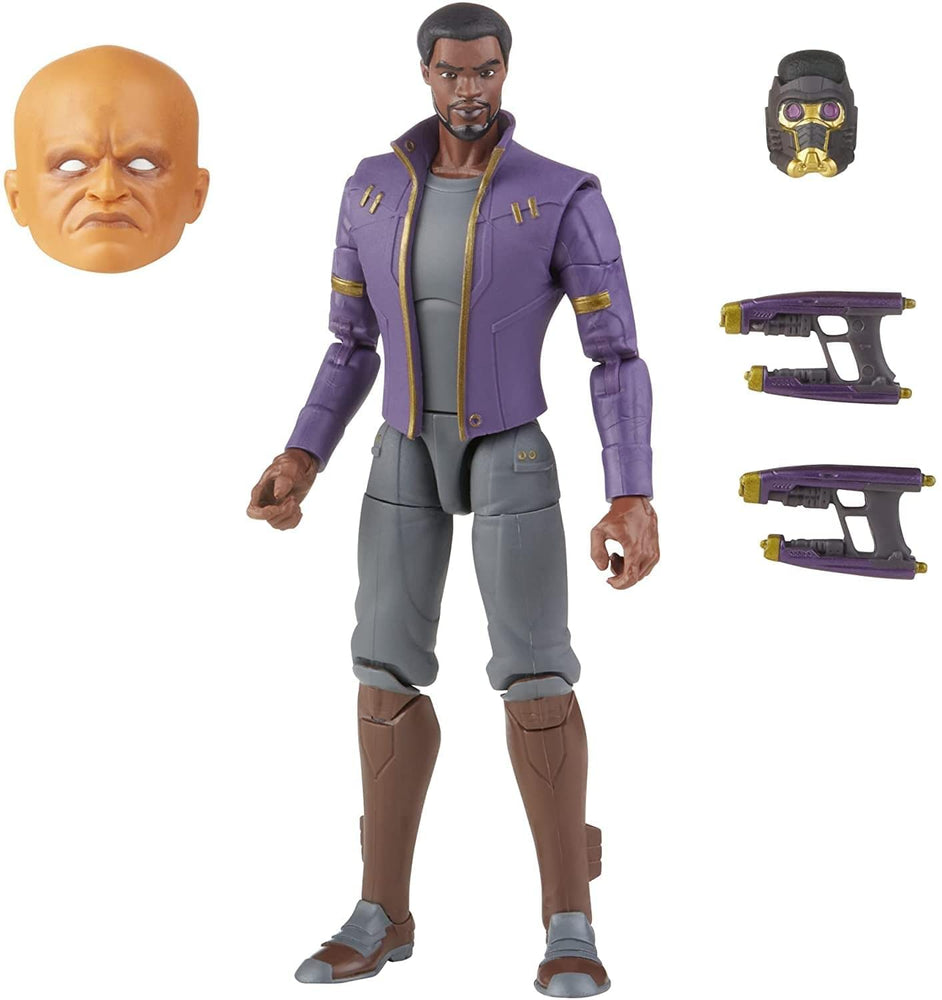 Marvel Legends Series 6-inch Scale Action Figure Toy T'Challa Star-Lord, Premium Design, 1 Figure, 3 Accessories, and Build-A-Figure Part FIGURE