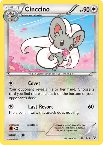 Cinccino (88/124) [XY: Fates Collide] Pokémon
