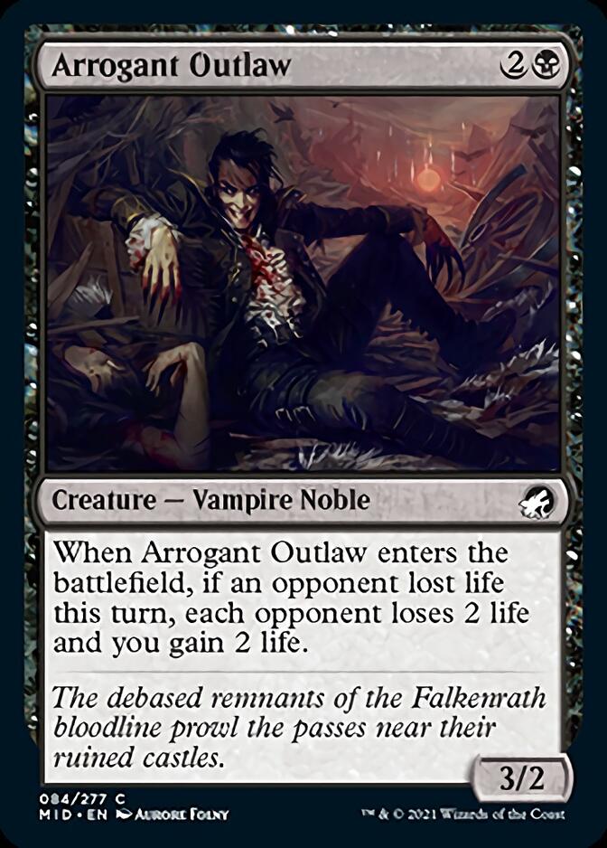 Arrogant Outlaw [Innistrad: Midnight Hunt] Magic: The Gathering