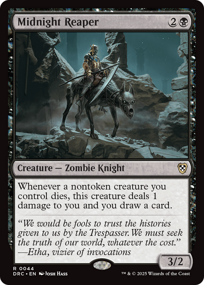 Midnight Reaper [Aetherdrift Commander] Magic: The Gathering