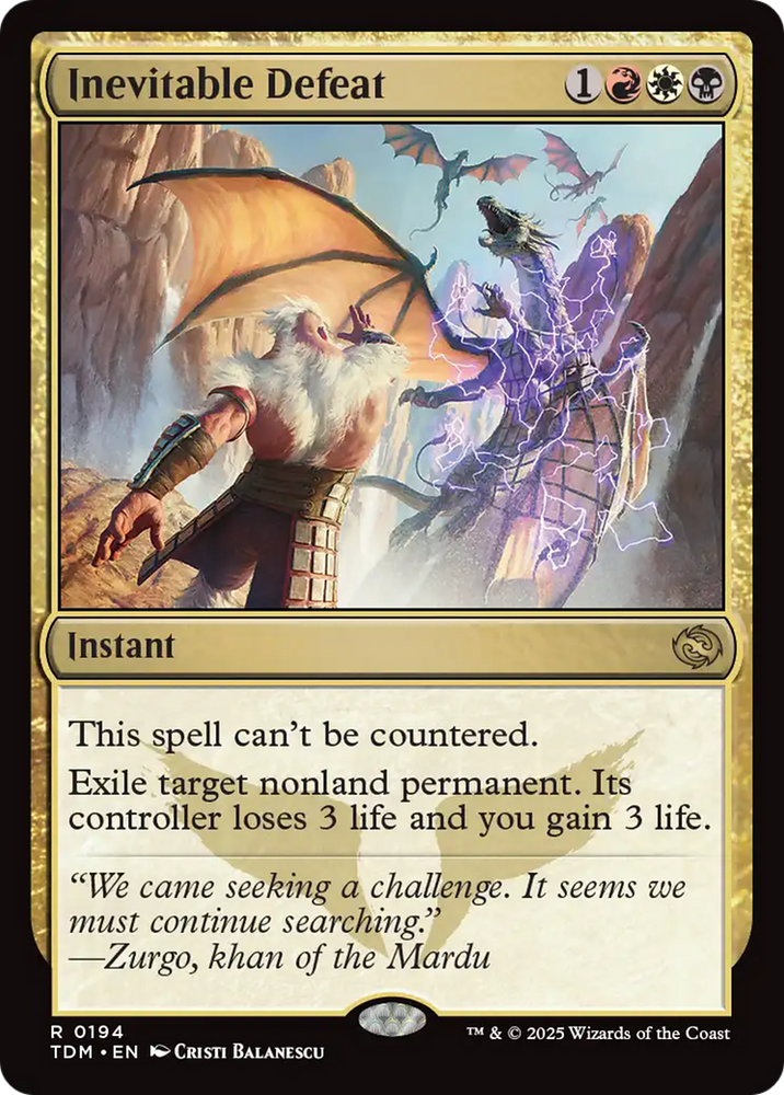 Inevitable Defeat [Tarkir: Dragonstorm] Magic: The Gathering