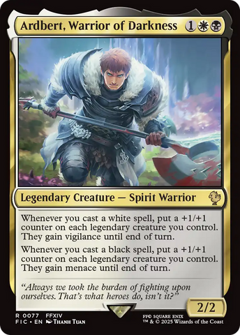 Ardbert, Warrior of Darkness [FINAL FANTASY Commander] Magic: The Gathering