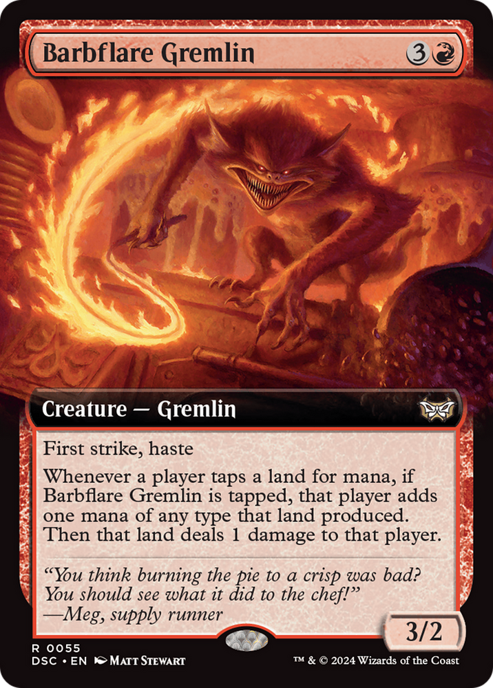 Barbflare Gremlin (Extended Art) [Duskmourn: House of Horror Commander] Magic: The Gathering