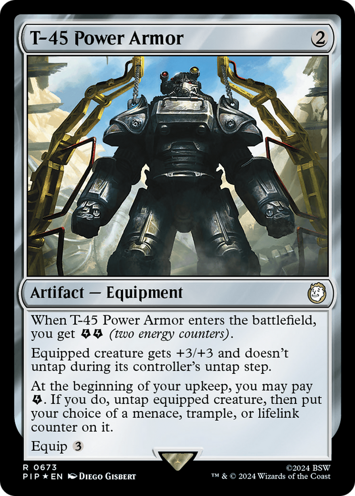 T-45 Power Armor (Surge Foil) [Fallout] Magic: The Gathering