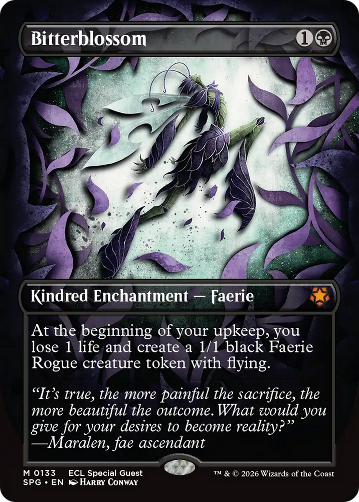 Bitterblossom (Borderless) [Lorwyn Eclipsed Special Guests] Magic: The Gathering