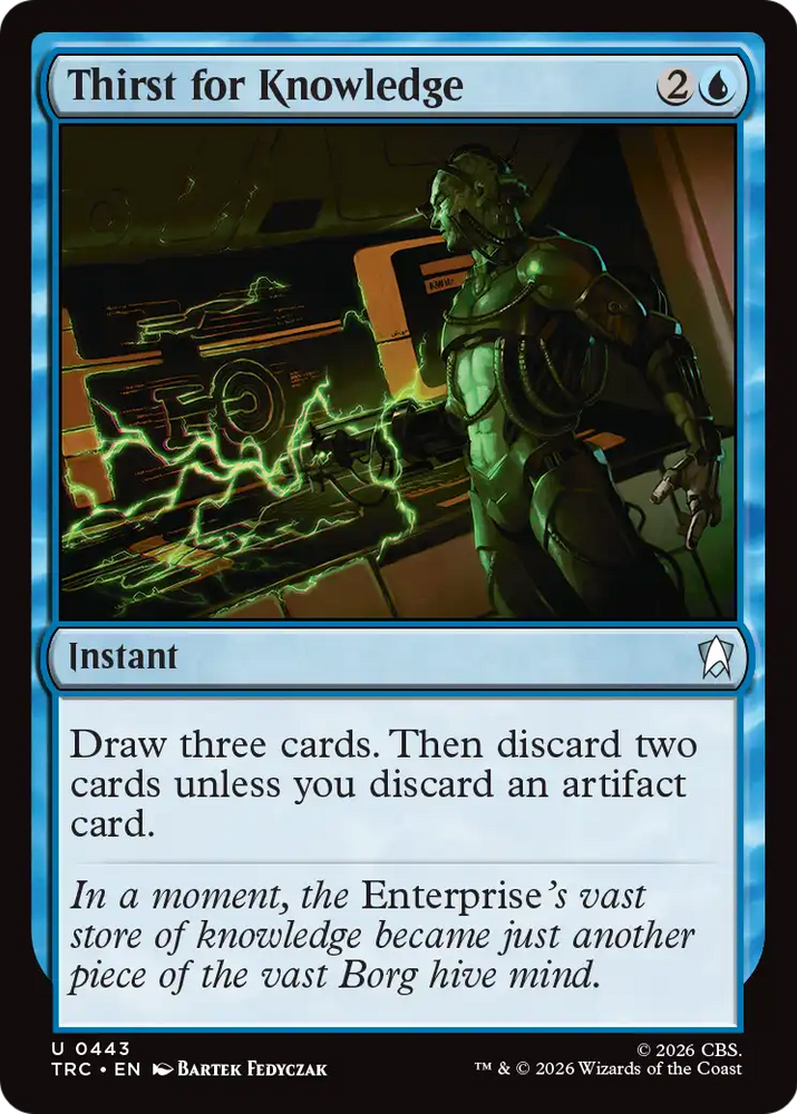 Thirst for Knowledge (Surge Foil) [Star Trek Commander] Magic: The Gathering