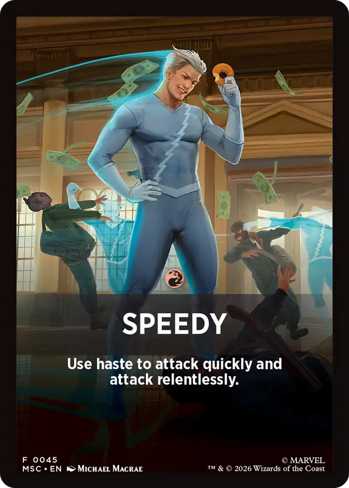 Speedy Theme Card [Marvel Super Heroes Commander] Magic: The Gathering