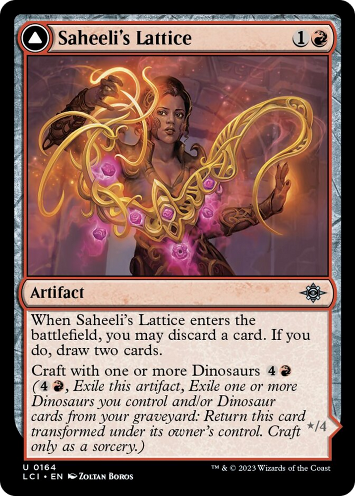 Saheeli's Lattice // Mastercraft Raptor [The Lost Caverns of Ixalan] Magic: The Gathering
