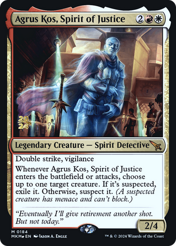 Agrus Kos, Spirit of Justice [Murders at Karlov Manor Prerelease Promos] Magic: The Gathering