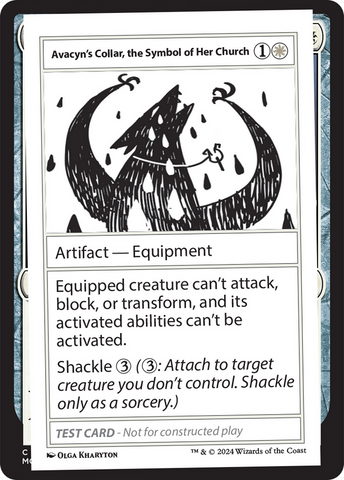 Avacyn's Collar, the Symbol of Her Church [Mystery Booster 2 Playtest Cards] Magic: The Gathering