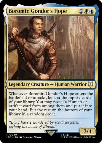 Boromir, Gondor's Hope [The Lord of the Rings: Tales of Middle-Earth Commander] Magic: The Gathering