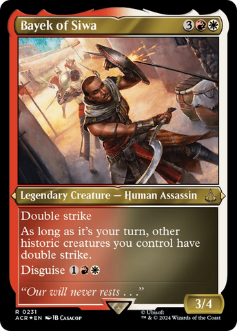 Bayek of Siwa (Foil Etched) [Assassin's Creed] Magic: The Gathering