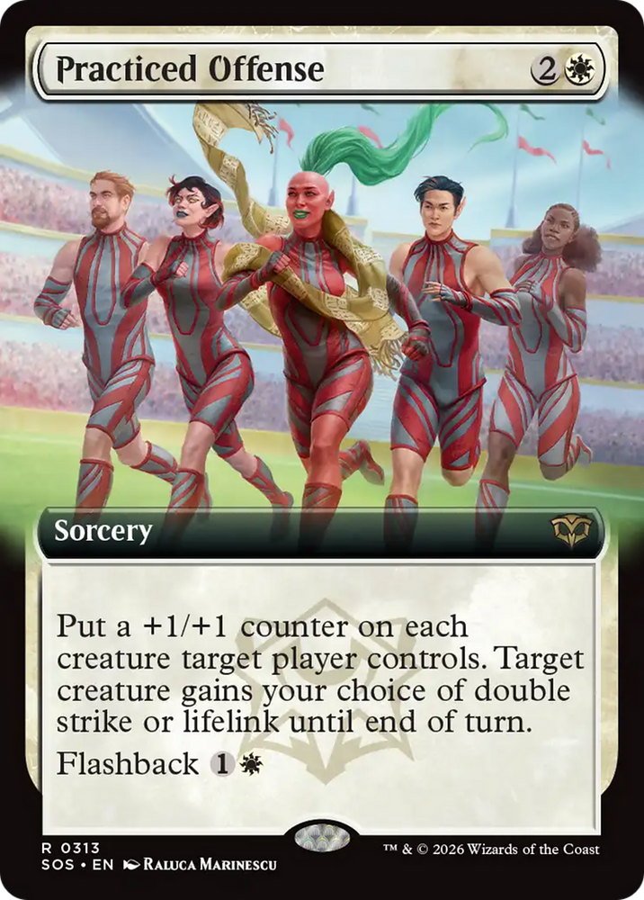 Practiced Offense (Extended Art) [Secrets of Strixhaven] Magic: The Gathering