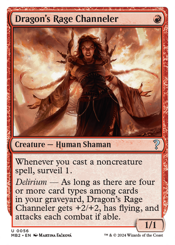 Dragon's Rage Channeler (White Border) [Mystery Booster 2] Magic: The Gathering