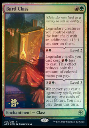 Bard Class [Dungeons & Dragons: Adventures in the Forgotten Realms Prerelease Promos] Magic: The Gathering