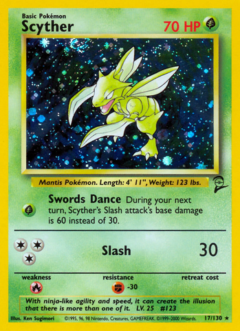 Scyther (17/130) [Base Set 2] Pokémon