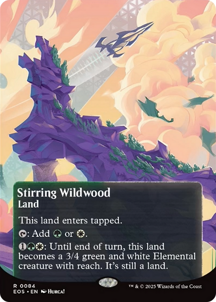 Stirring Wildwood (0084) (Borderless) [Edge of Eternities: Stellar Sights] Magic: The Gathering
