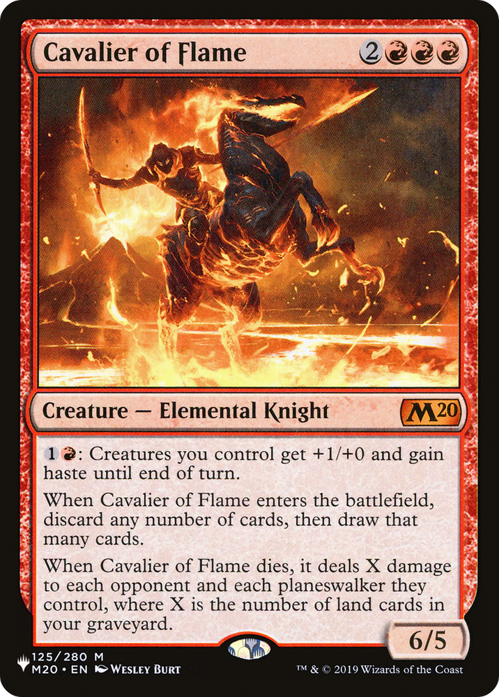 Cavalier of Flame [The List] Magic: The Gathering