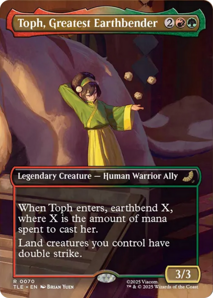 Toph, Greatest Earthbender (Borderless) [Avatar: The Last Airbender: Eternal-Legal] Magic: The Gathering