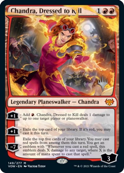 Chandra, Dressed to Kill (Promo Pack) [Innistrad: Crimson Vow Promos] Magic: The Gathering