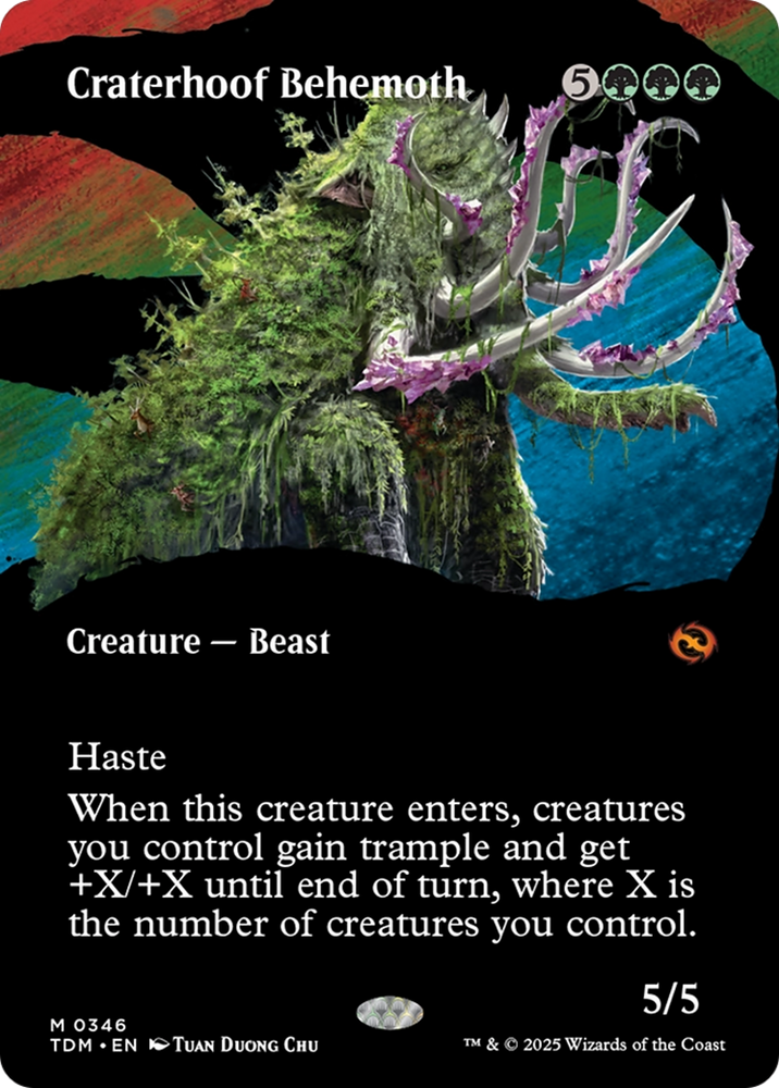 Craterhoof Behemoth (Borderless) [Tarkir: Dragonstorm] Magic: The Gathering