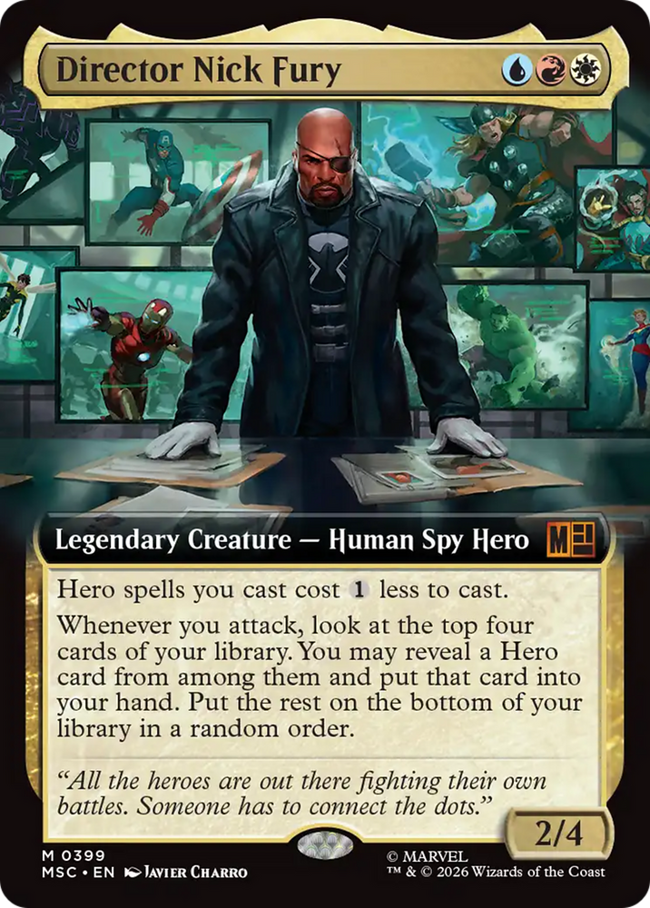 Director Nick Fury (Extended Art) [Marvel Super Heroes Commander] Magic: The Gathering