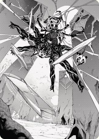 Kaito, Dancing Shadow 2 Art Card [Phyrexia: All Will Be One Art Series] Magic: The Gathering