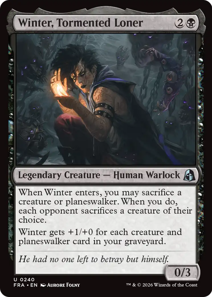 Winter, Tormented Loner [Reality Fracture] Magic: The Gathering