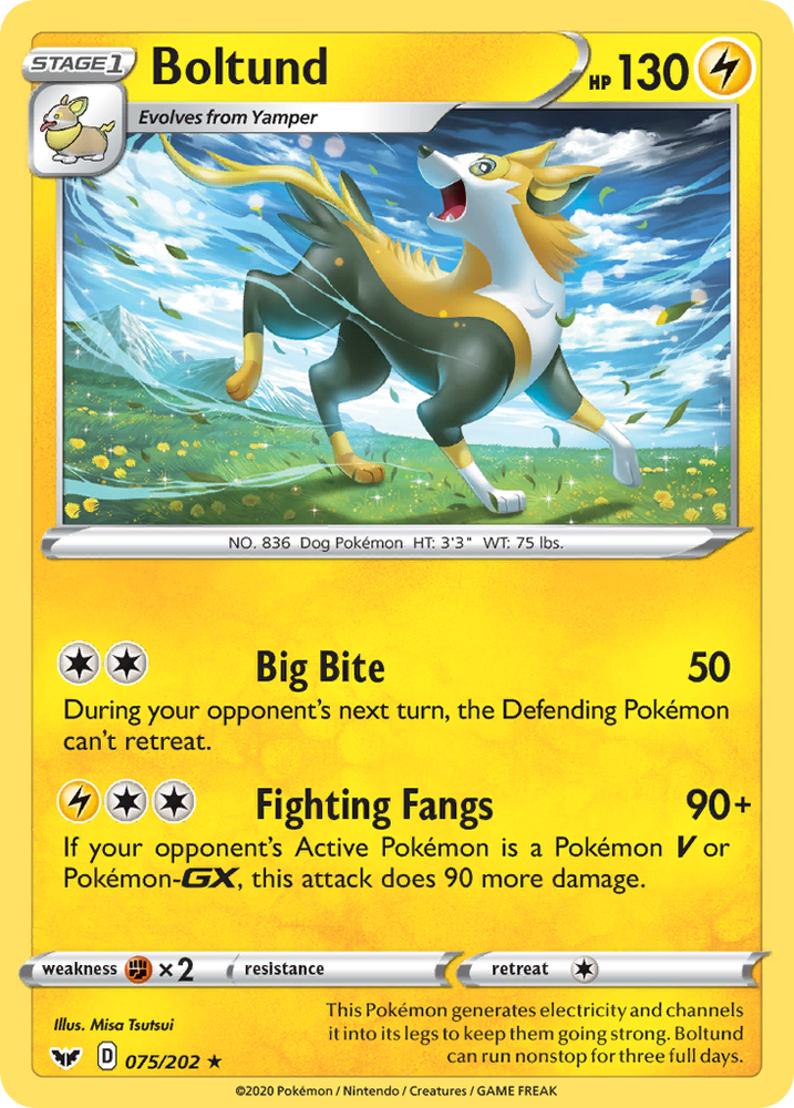 Boltund (075/202) [Sword & Shield: Base Set] Pokémon