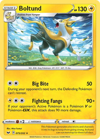 Boltund (075/202) [Sword & Shield: Base Set] Pokémon