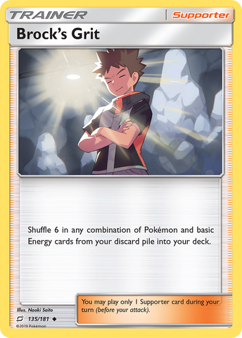 Brock's Grit (135/181) [Sun & Moon: Team Up] Pokémon