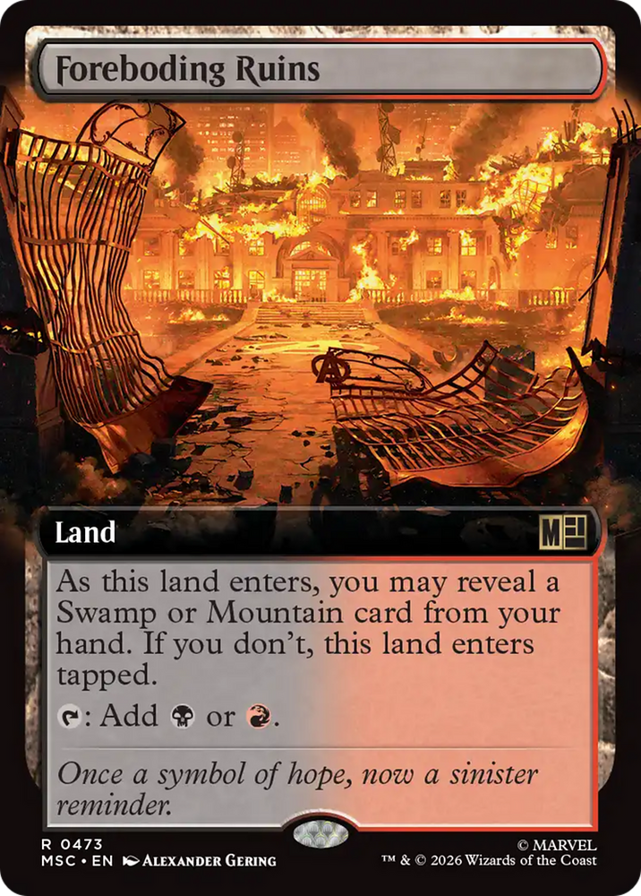 Foreboding Ruins (Extended Art) [Marvel Super Heroes Commander] Magic: The Gathering