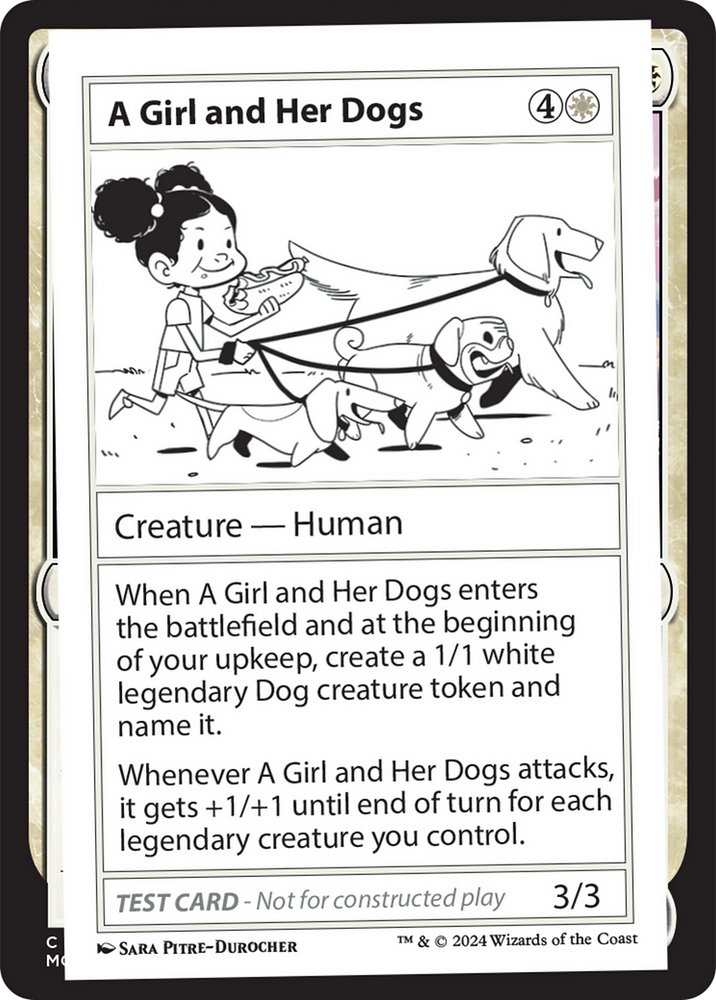 A Girl and Her Dogs [Mystery Booster 2 Playtest Cards] Magic: The Gathering