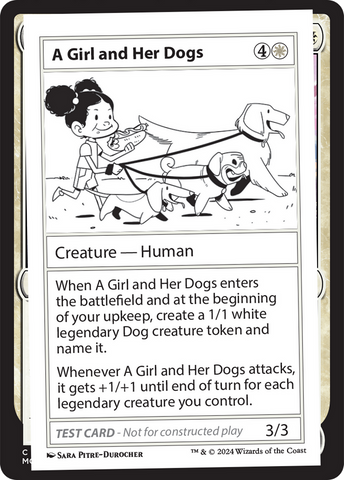 A Girl and Her Dogs [Mystery Booster 2 Playtest Cards] Magic: The Gathering