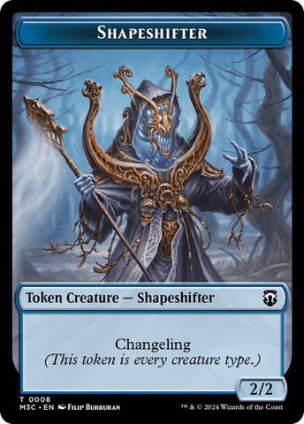 Beast (0010) // Shapeshifter (0008) Double-Sided Token [Modern Horizons 3 Commander Tokens] Magic: The Gathering