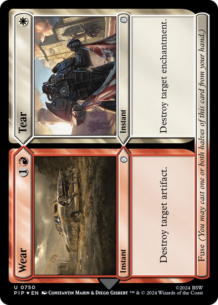 Wear // Tear (Surge Foil) [Fallout] Magic: The Gathering