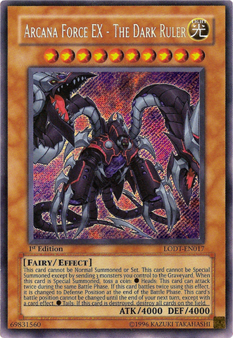 Arcana Force EX - The Dark Ruler [LODT-EN017] Secret Rare Yu-Gi-Oh!