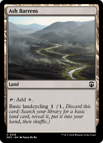 Ash Barrens (Ripple Foil) [Modern Horizons 3 Commander] Magic: The Gathering