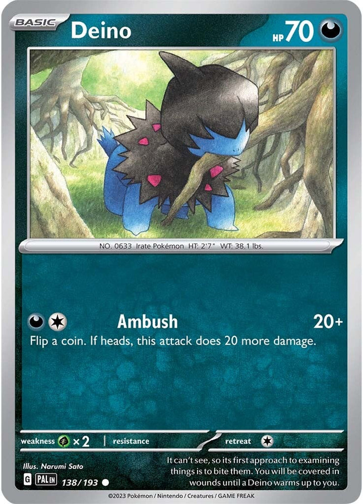 Deino (138/193) [Scarlet & Violet: Paldea Evolved] Pokémon