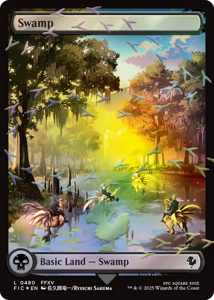 Swamp (Chocobo Track Foil) [FINAL FANTASY Commander] Magic: The Gathering