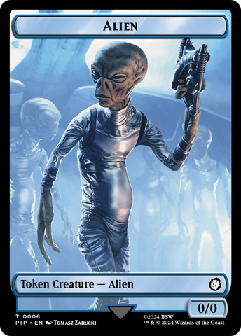 Alien // Clue Double-Sided Token [Fallout Tokens] Magic: The Gathering