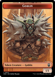 Tarmogoyf (Ripple Foil) // Goblin Double-Sided Token [Modern Horizons 3 Commander Tokens] Magic: The Gathering