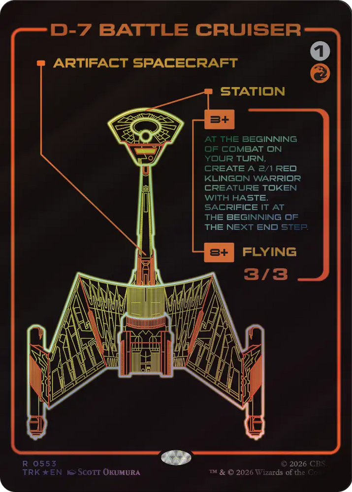 D-7 Battle Cruiser (Showcase) [Star Trek] Magic: The Gathering