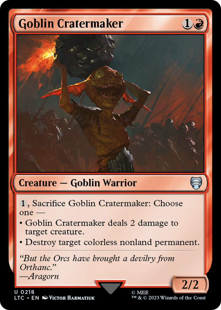 Goblin Cratermaker [The Lord of the Rings: Tales of Middle-Earth Commander] Magic: The Gathering