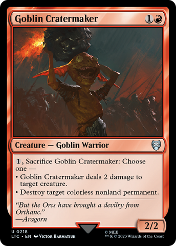 Goblin Cratermaker [The Lord of the Rings: Tales of Middle-Earth Commander] Magic: The Gathering