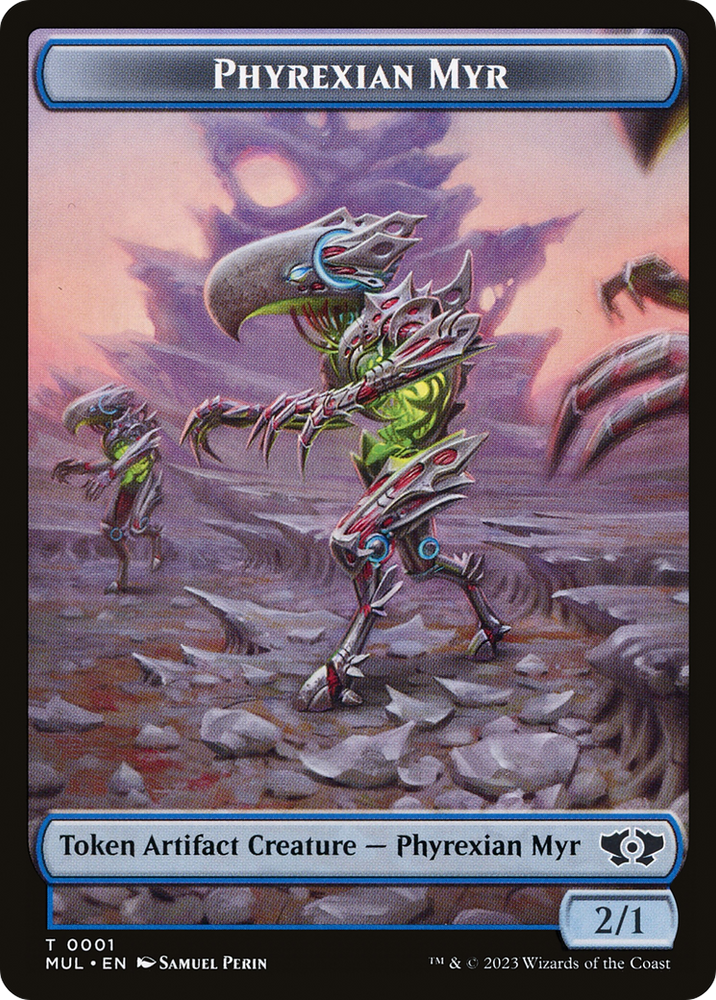 Phyrexian Myr // Spirit (14) Double-Sided Token [March of the Machine Tokens] Magic: The Gathering