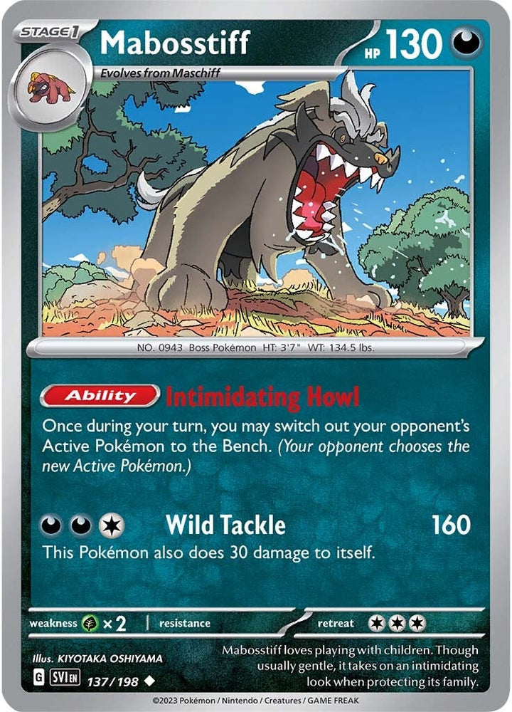 Mabosstiff (137/198) [Scarlet & Violet: Base Set] Pokémon