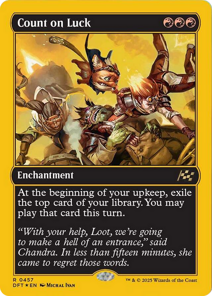 Count on Luck (First-Place Foil) [Aetherdrift] Magic: The Gathering