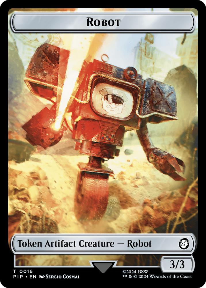 Junk // Robot Double-Sided Token [Fallout Tokens] Magic: The Gathering