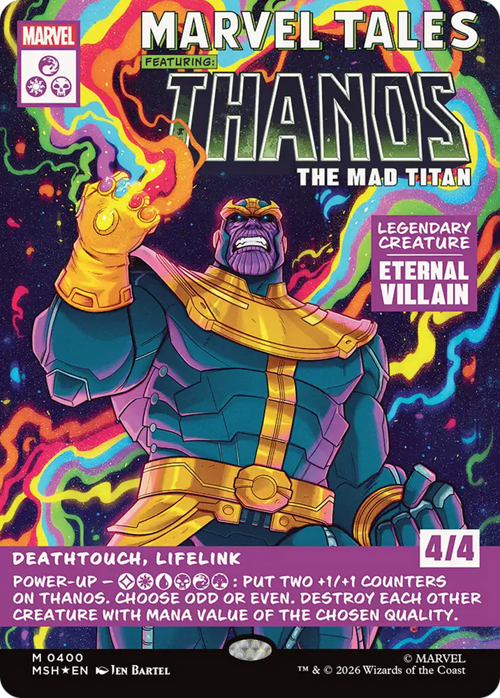 Thanos, The Mad Titan (Borderless) (0400) [Marvel Super Heroes] Magic: The Gathering